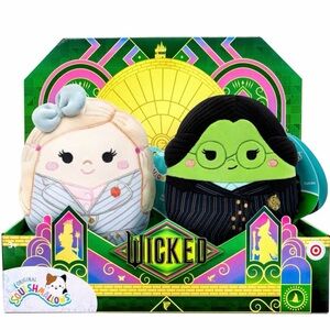 Wicked Squishmallows Plush Duo – Elphaba (Green) & Glinda (Pink) NEW